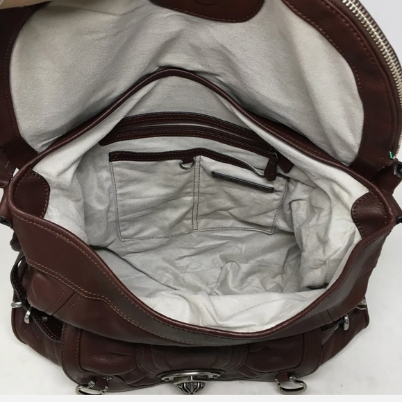 B Makowsky Stash Flap Shoulder Handbag - Picture 6 of 10